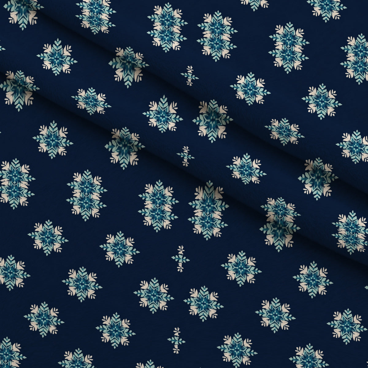 Midnight Snowfall Pattern 11 Minky Fabric — plush minky folded close-up preview (mv-minky-v1:lying)