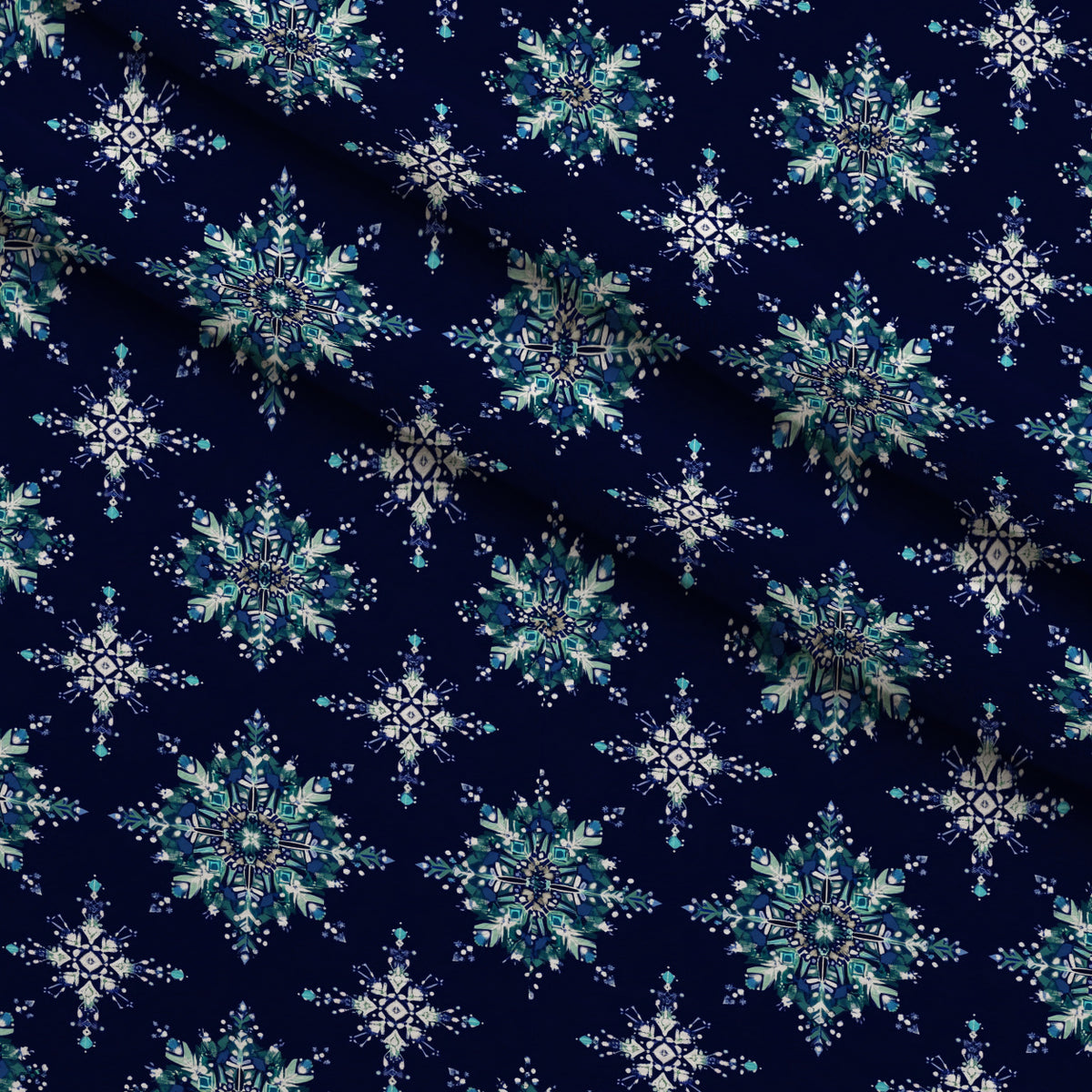 Midnight Snowfall Pattern 12 Minky Fabric — plush minky folded close-up preview (mv-minky-v1:lying)