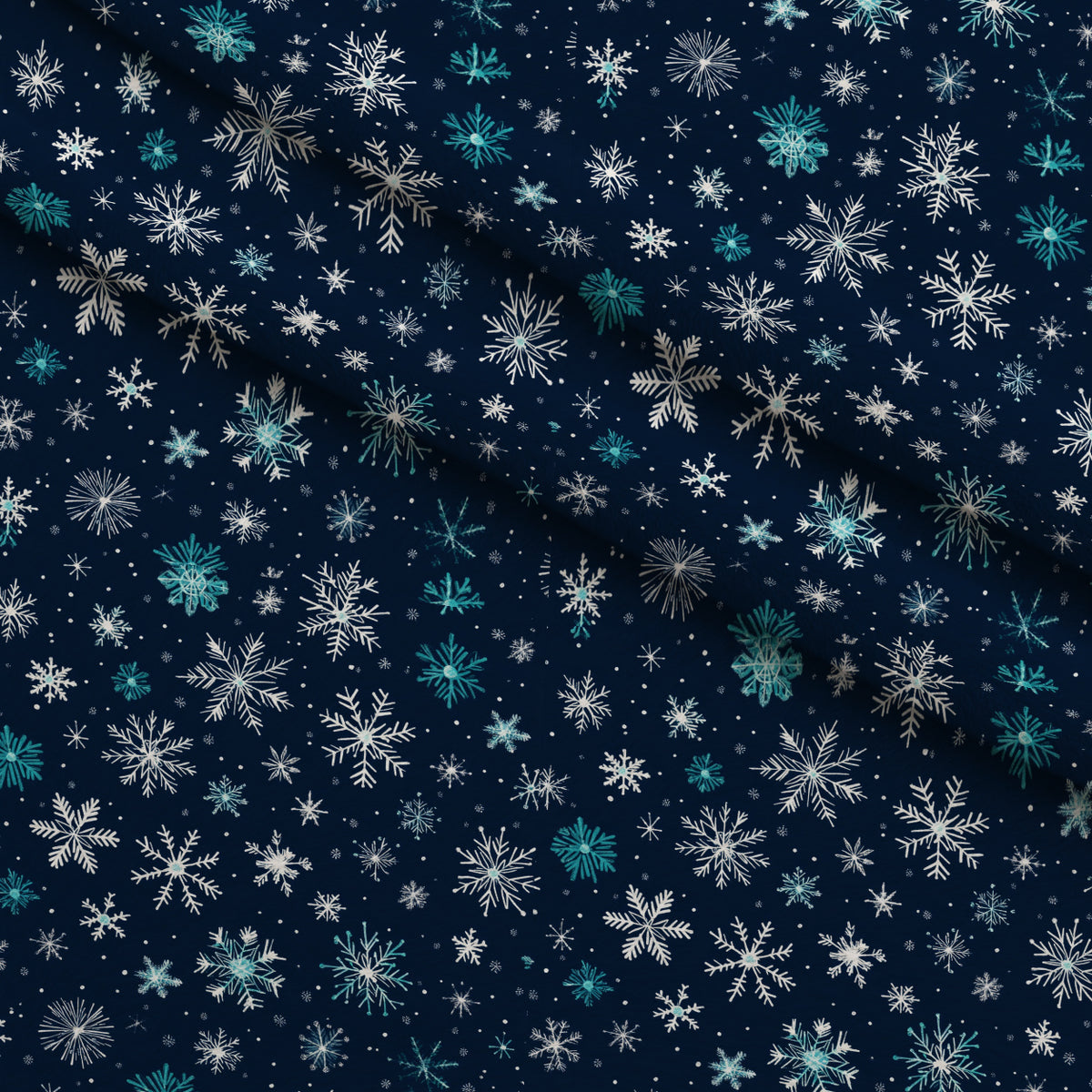 Midnight Snowfall Pattern 13 Minky Fabric — plush minky folded close-up preview (mv-minky-v1:lying)