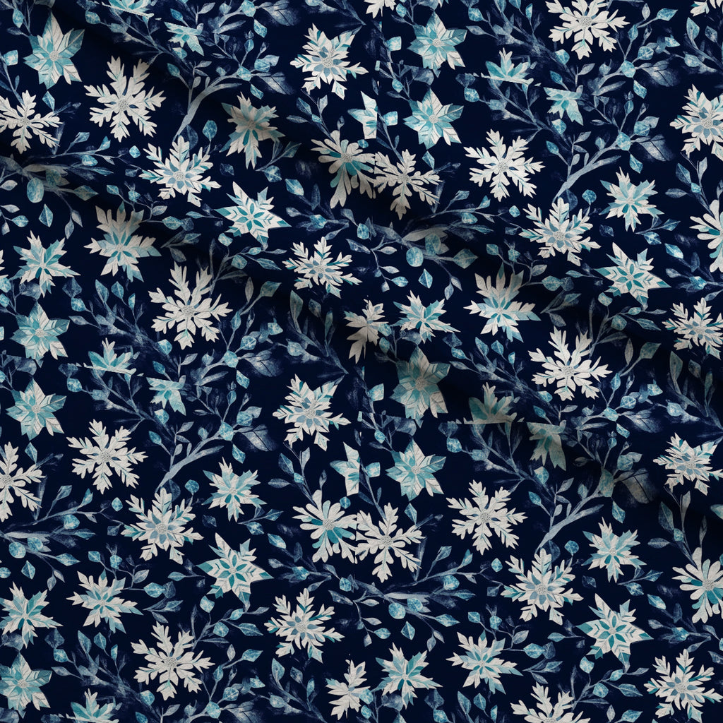 Midnight Snowfall Pattern 15 Minky Fabric — plush minky folded close-up preview (mv-minky-v1:lying)