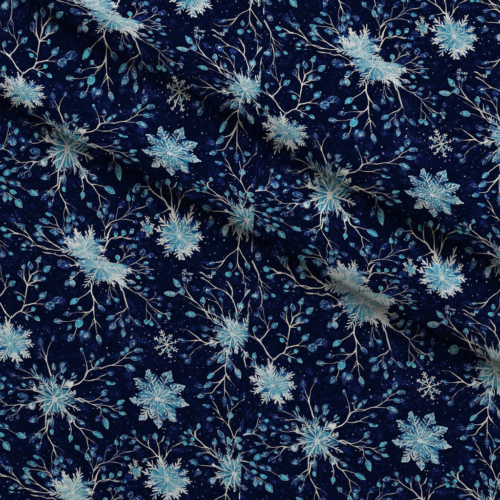 Midnight Snowfall Pattern 16 Minky Fabric — plush minky folded close-up preview (mv-minky-v1:lying)