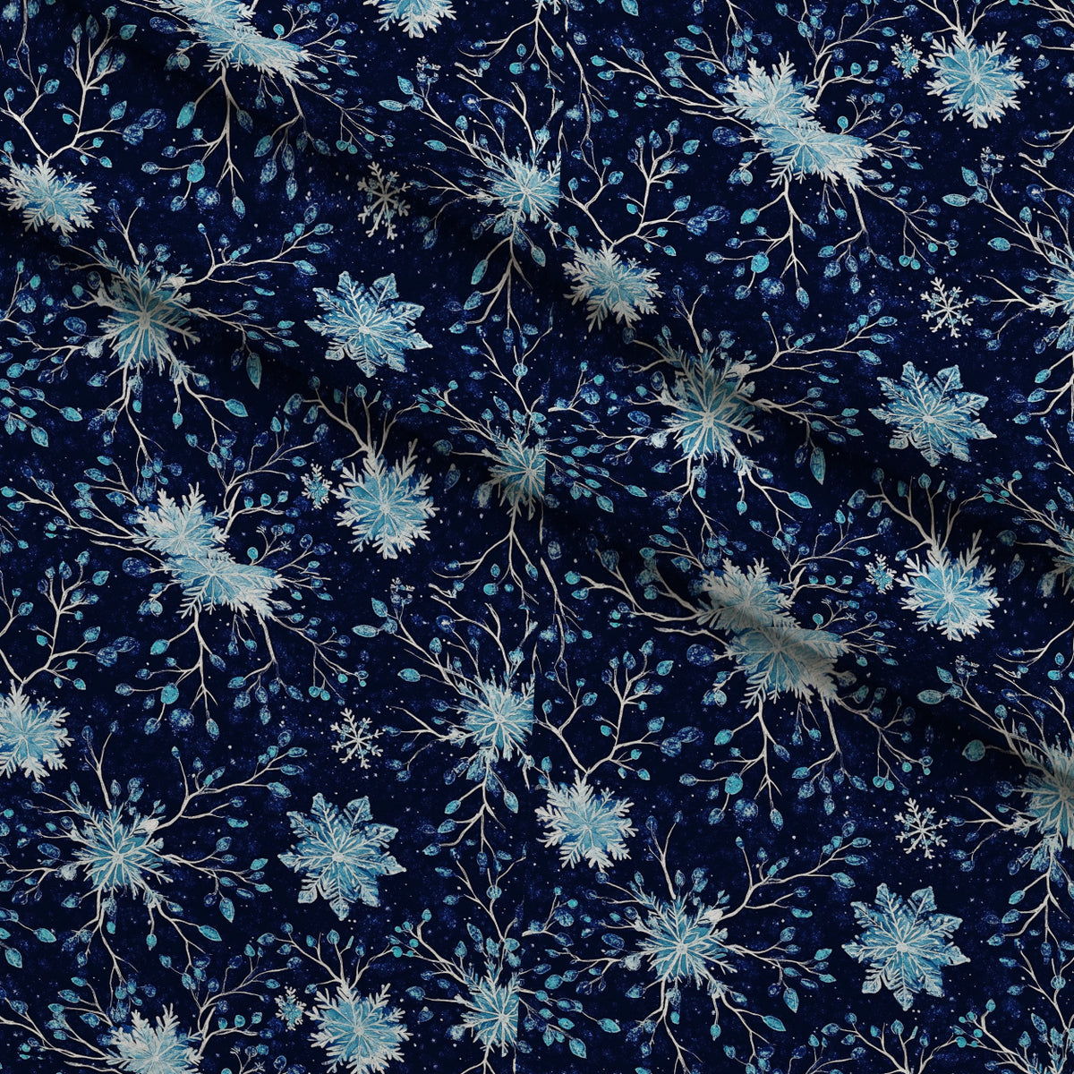 Midnight Snowfall Pattern 16 Minky Fabric — plush minky folded close-up preview (mv-minky-v1:lying)