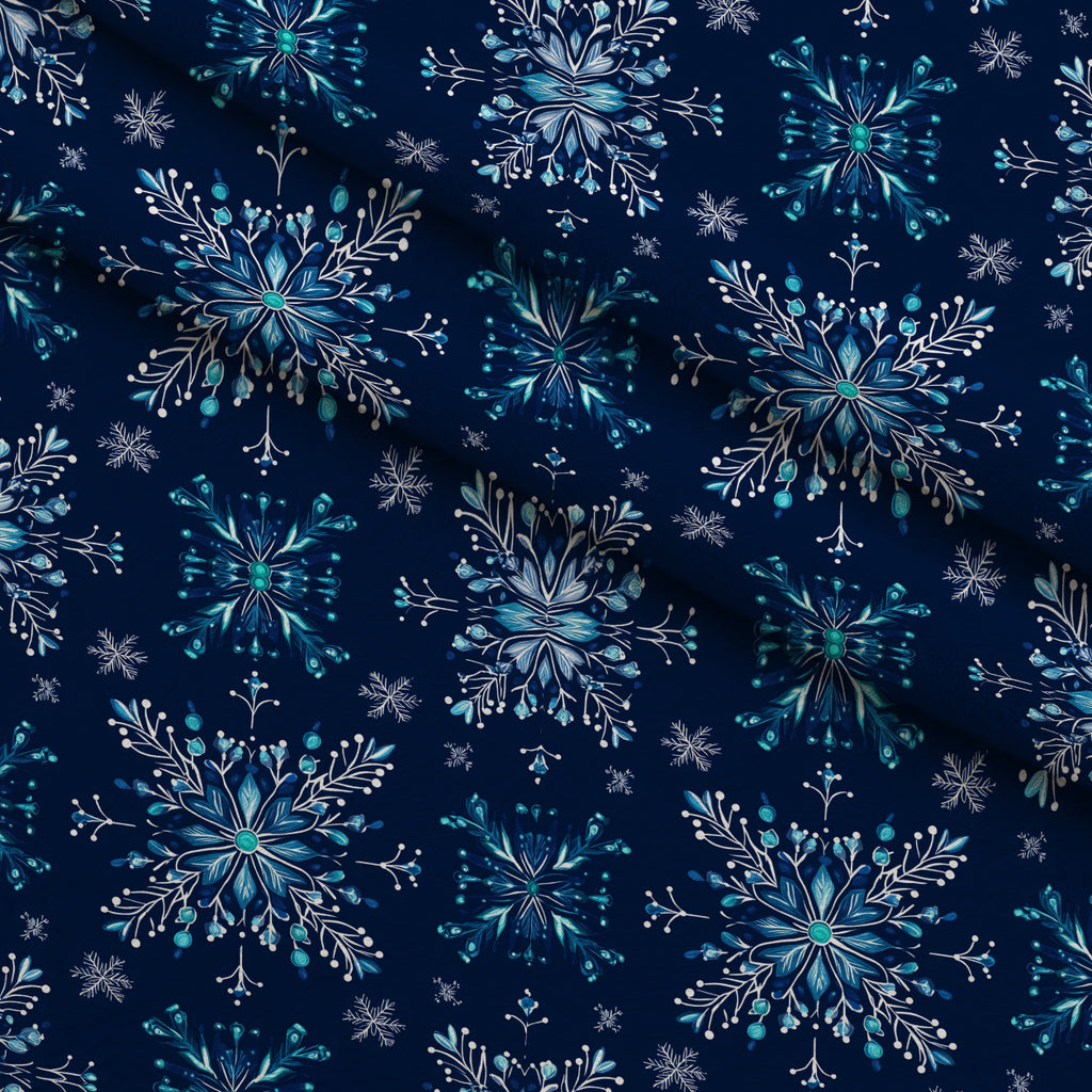Midnight Snowfall Pattern 17 Minky Fabric — plush minky folded close-up preview (mv-minky-v1:lying)