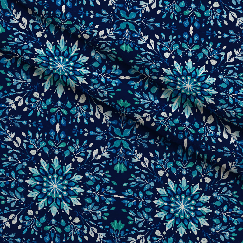 Midnight Snowfall Pattern 18 Minky Fabric — plush minky folded close-up preview (mv-minky-v1:lying)