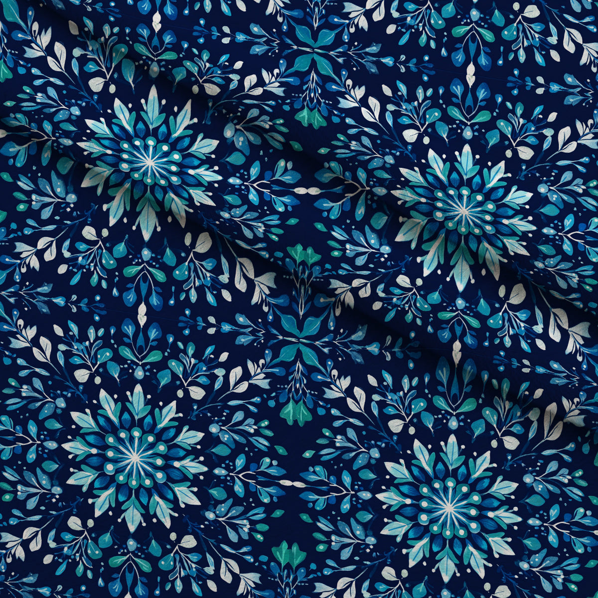 Midnight Snowfall Pattern 18 Minky Fabric — plush minky folded close-up preview (mv-minky-v1:lying)