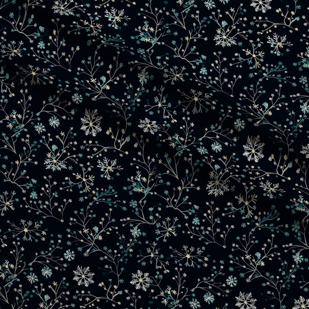 Midnight Snowfall Pattern 19 Minky Fabric — plush minky folded close-up preview (mv-minky-v1:lying)