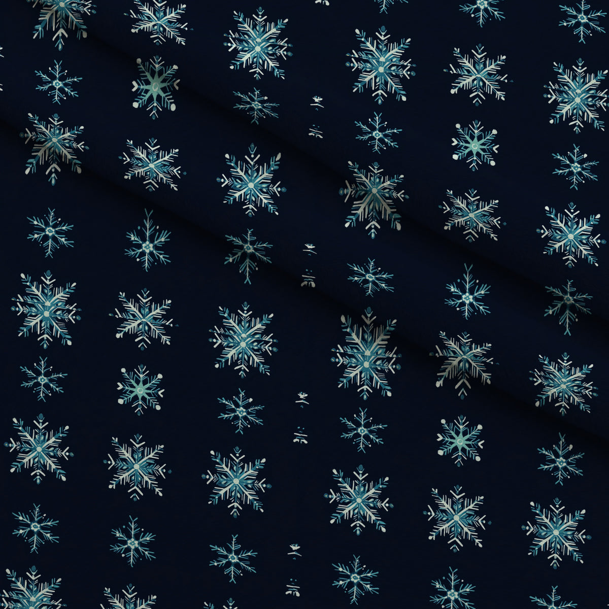 Midnight Snowfall Pattern 6 Minky Fabric — plush minky folded close-up preview (mv-minky-v1:lying)