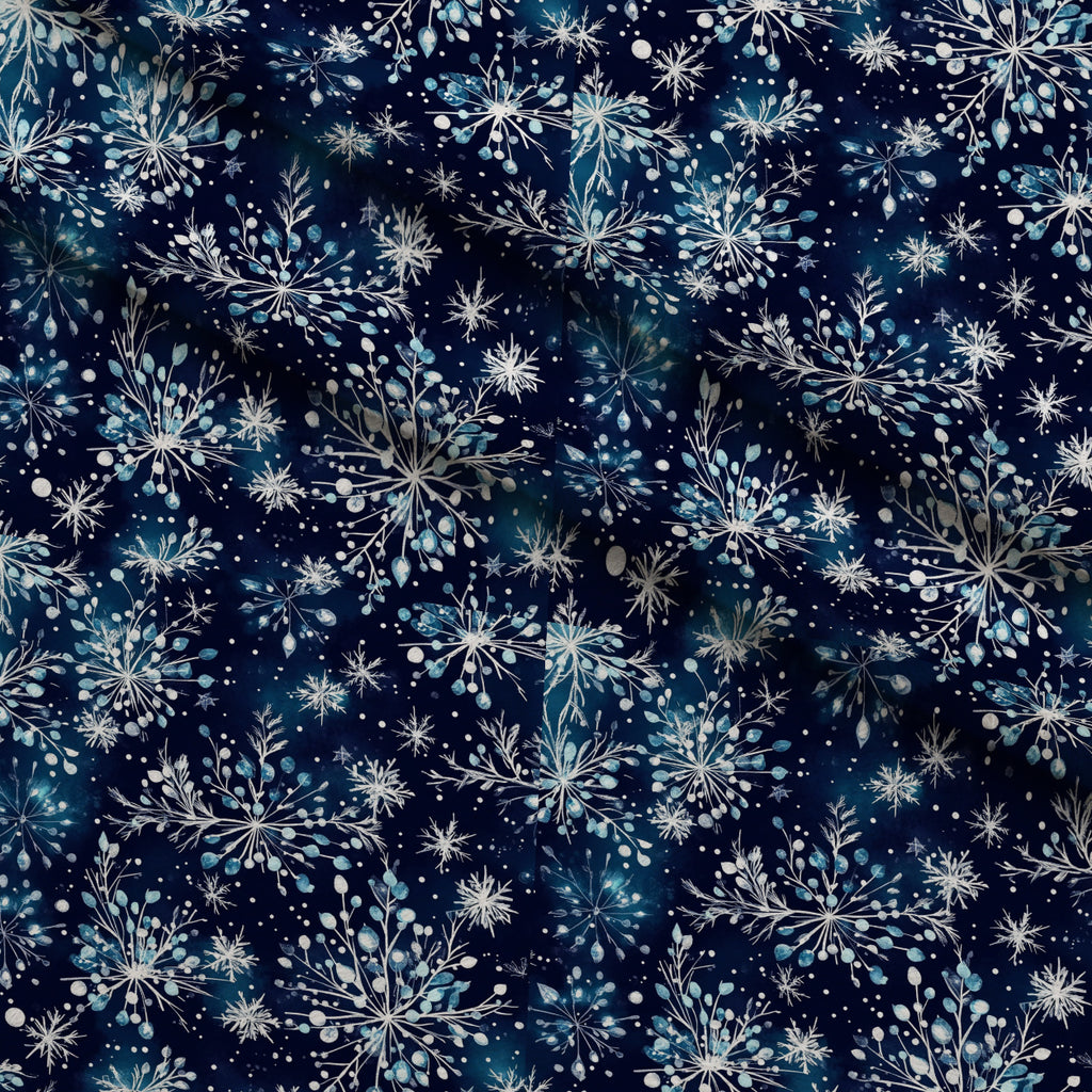 Midnight Snowfall Pattern 7 Minky Fabric — plush minky folded close-up preview (mv-minky-v1:lying)