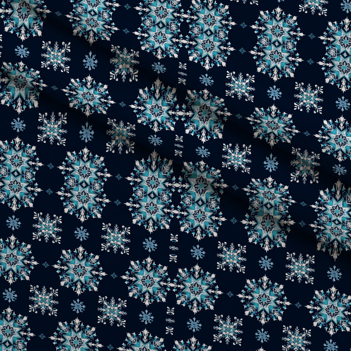 Midnight Snowfall Pattern 9 Minky Fabric — plush minky folded close-up preview (mv-minky-v1:lying)