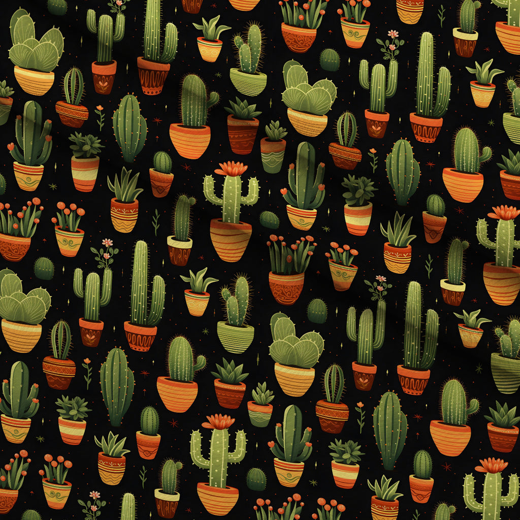 Midnight Succulents Pattern 1 Minky Fabric — plush minky folded close-up preview (mv-minky-v1:lying)