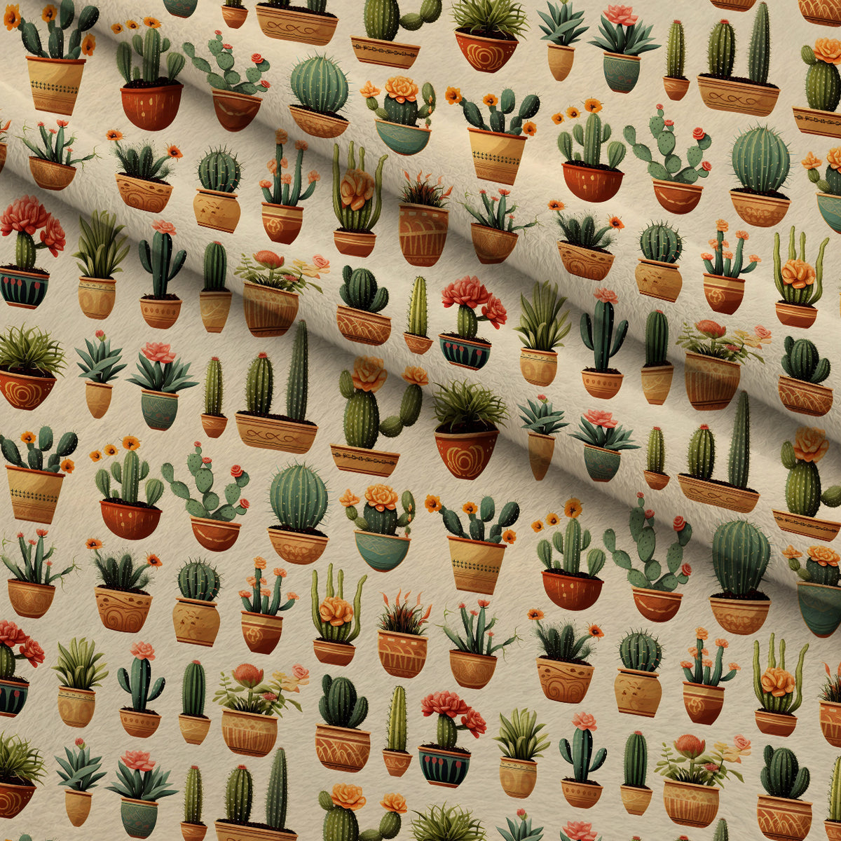 Midnight Succulents Pattern 3 Minky Fabric — plush minky folded close-up preview (mv-minky-v1:lying)