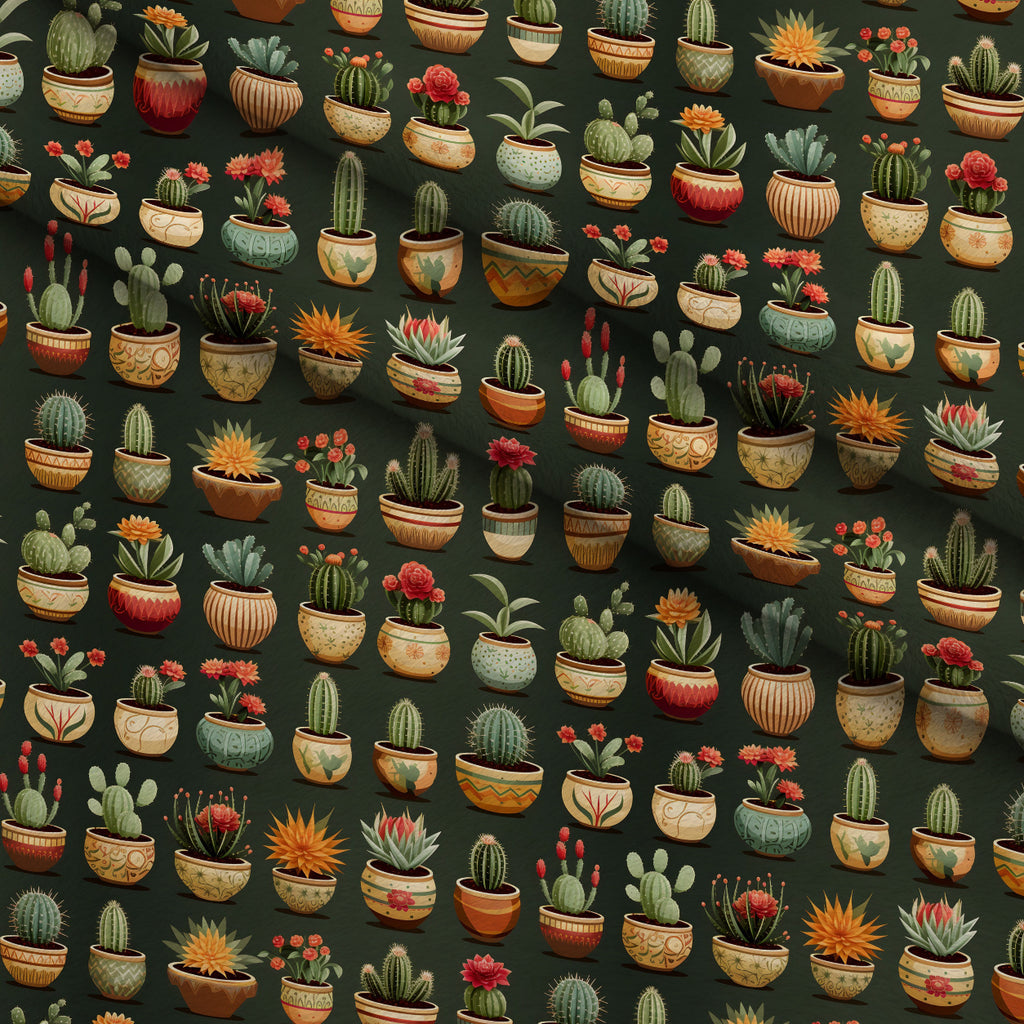 Midnight Succulents Pattern 4 Minky Fabric — plush minky folded close-up preview (mv-minky-v1:lying)