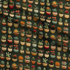 Midnight Succulents Pattern 4 Minky Fabric — plush minky folded close-up preview (mv-minky-v1:lying)