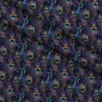 Midnight Sunflowers Pattern 6 Minky Fabric — plush minky folded close-up preview (mv-minky-v1:lying)