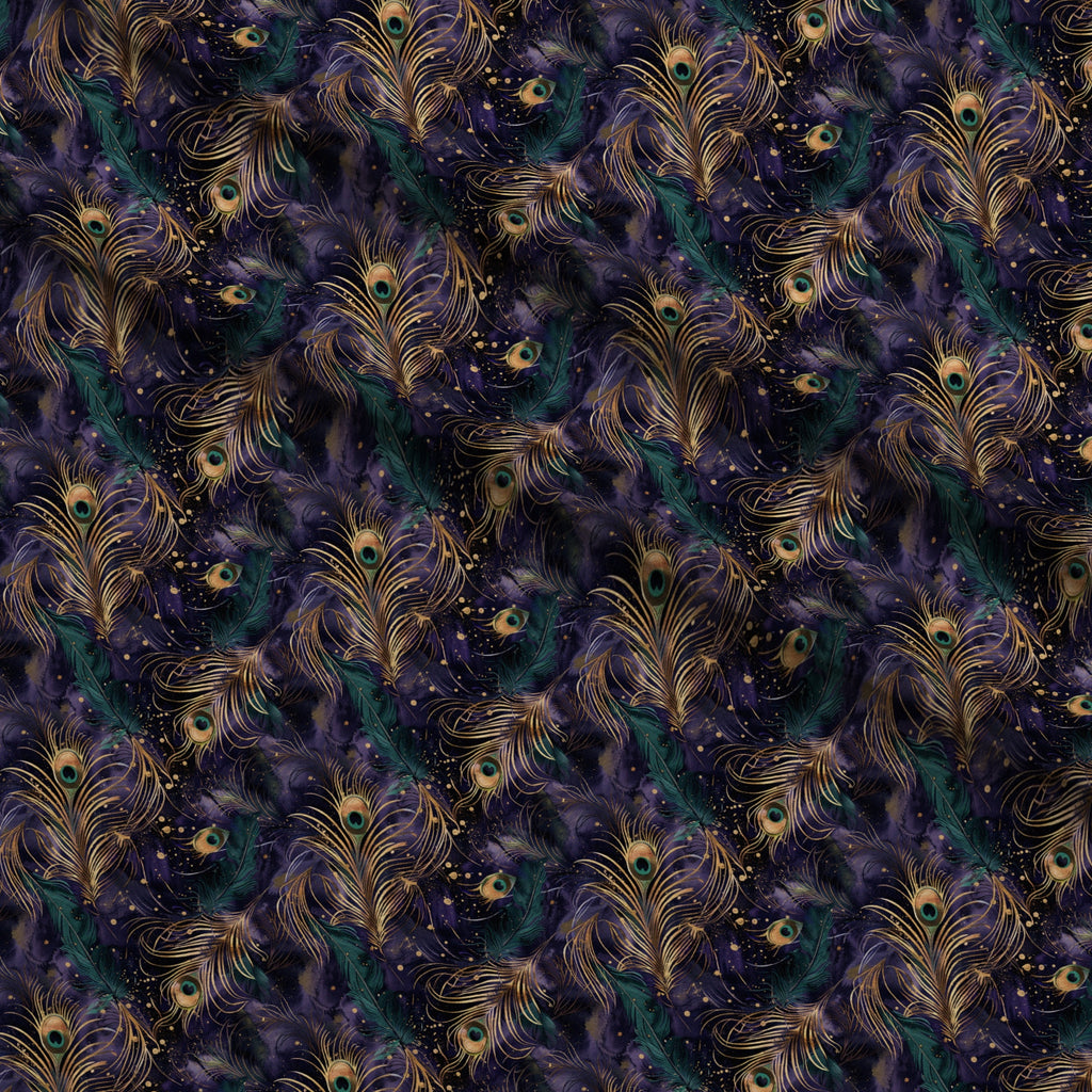 Midnight Sunflowers Pattern 9 Minky Fabric — plush minky folded close-up preview (mv-minky-v1:lying)