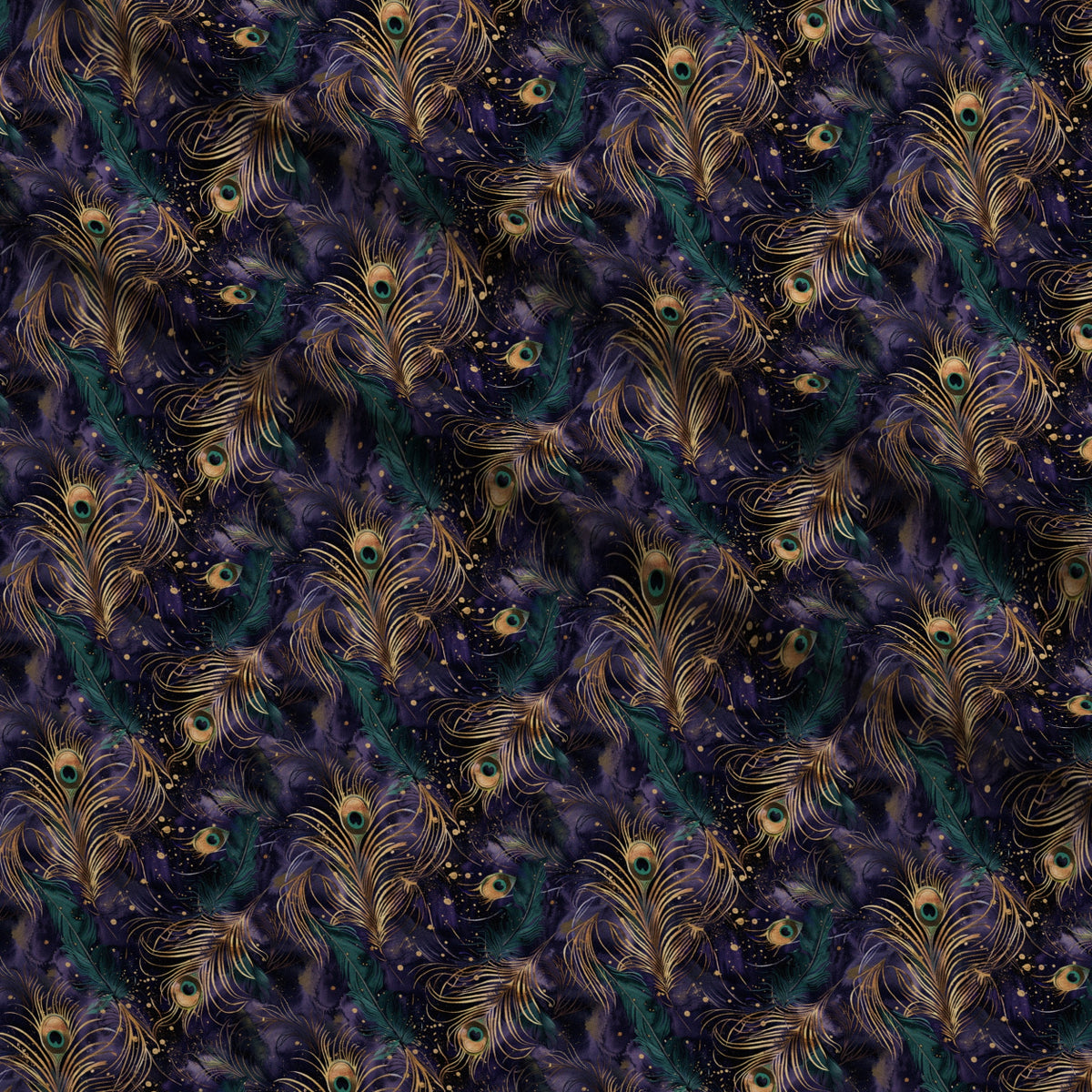 Midnight Sunflowers Pattern 9 Minky Fabric — plush minky folded close-up preview (mv-minky-v1:lying)