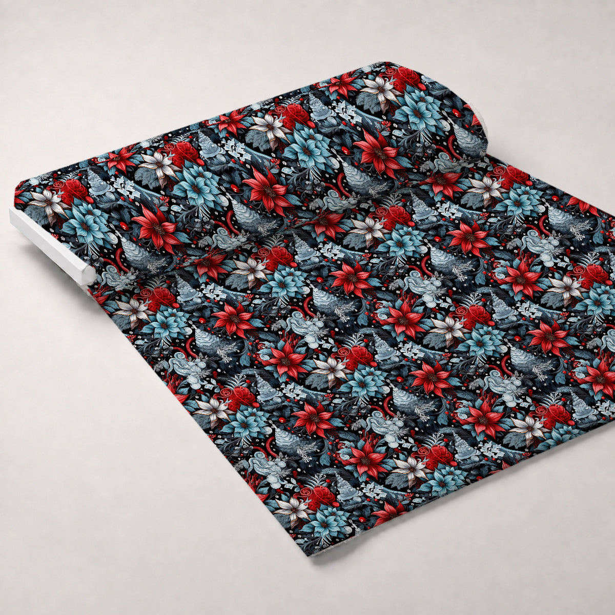 Midnight Yuletide Pattern 11 Minky Fabric — plush minky unrolled bolt preview (mv-minky-v1:bolt)