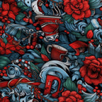 Midnight Yuletide Pattern 4 Minky Fabric — plush minky folded close-up preview (mv-minky-v1:lying)