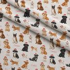 Mistletoe Pup Parade Pattern 1 Minky Fabric — plush minky folded close-up preview (mv-minky-v1:lying)