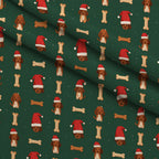 Mistletoe Pup Parade Pattern 13 Minky Fabric — plush minky folded close-up preview (mv-minky-v1:lying)