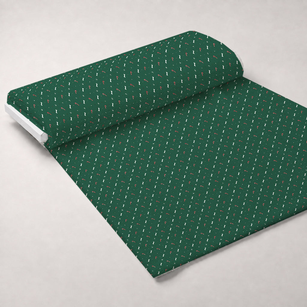 Mistletoe Pup Parade Pattern 15 Minky Fabric — plush minky unrolled bolt preview (mv-minky-v1:bolt)