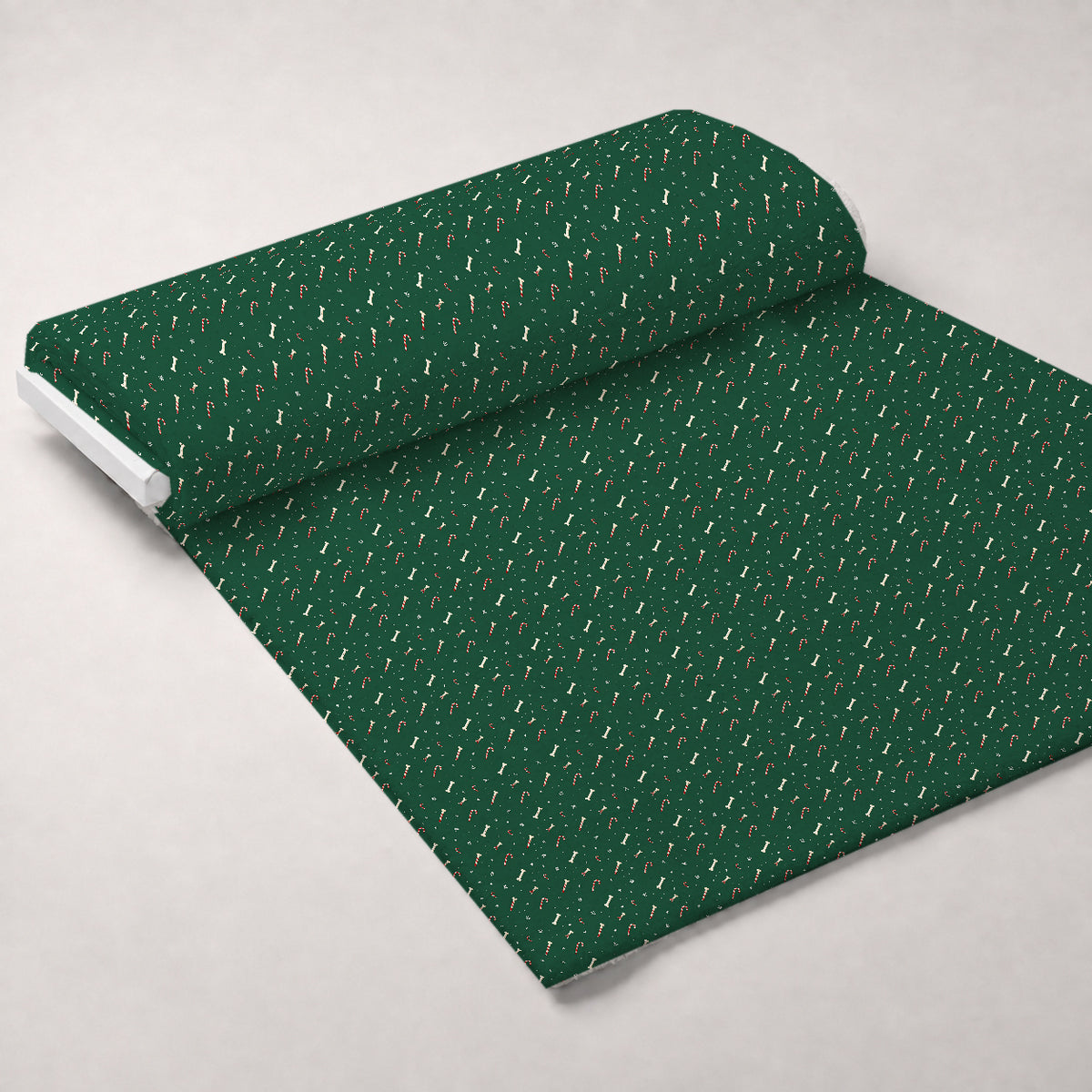 Mistletoe Pup Parade Pattern 17 Minky Fabric — plush minky unrolled bolt preview (mv-minky-v1:bolt)