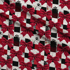 Mistletoe Pup Parade Pattern 3 Minky Fabric — plush minky folded close-up preview (mv-minky-v1:lying)