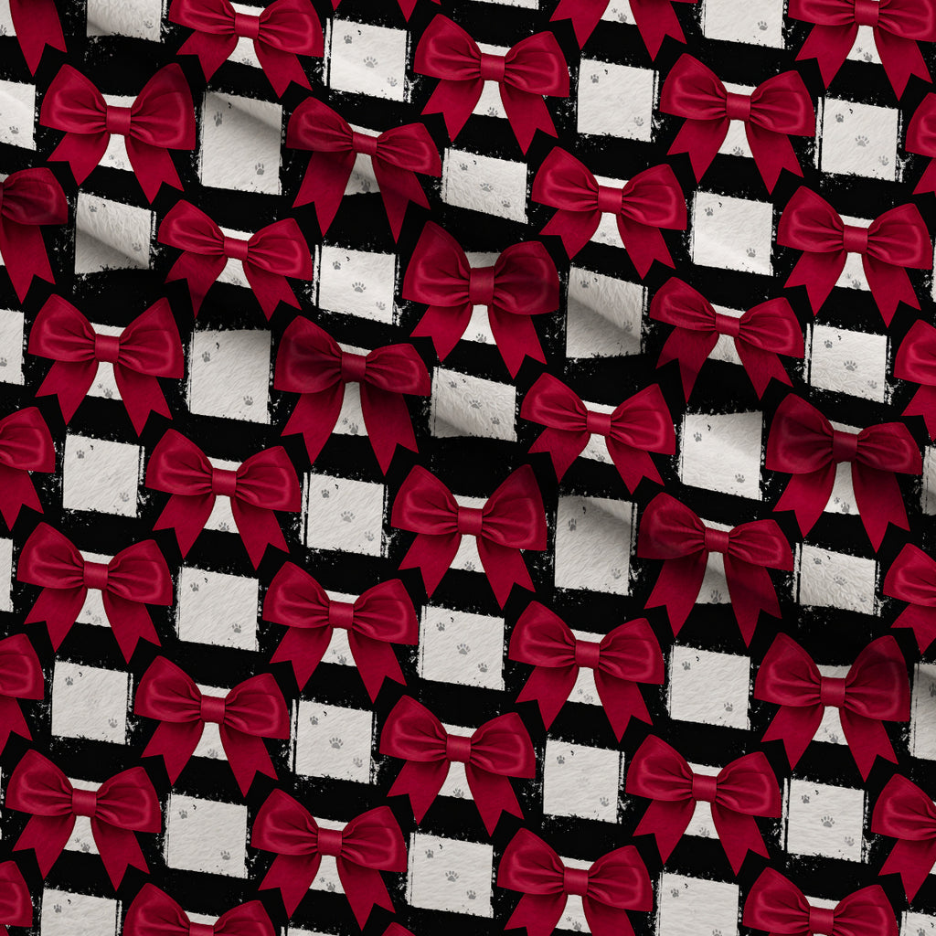 Mistletoe Pup Parade Pattern 4 Minky Fabric — plush minky folded close-up preview (mv-minky-v1:lying)