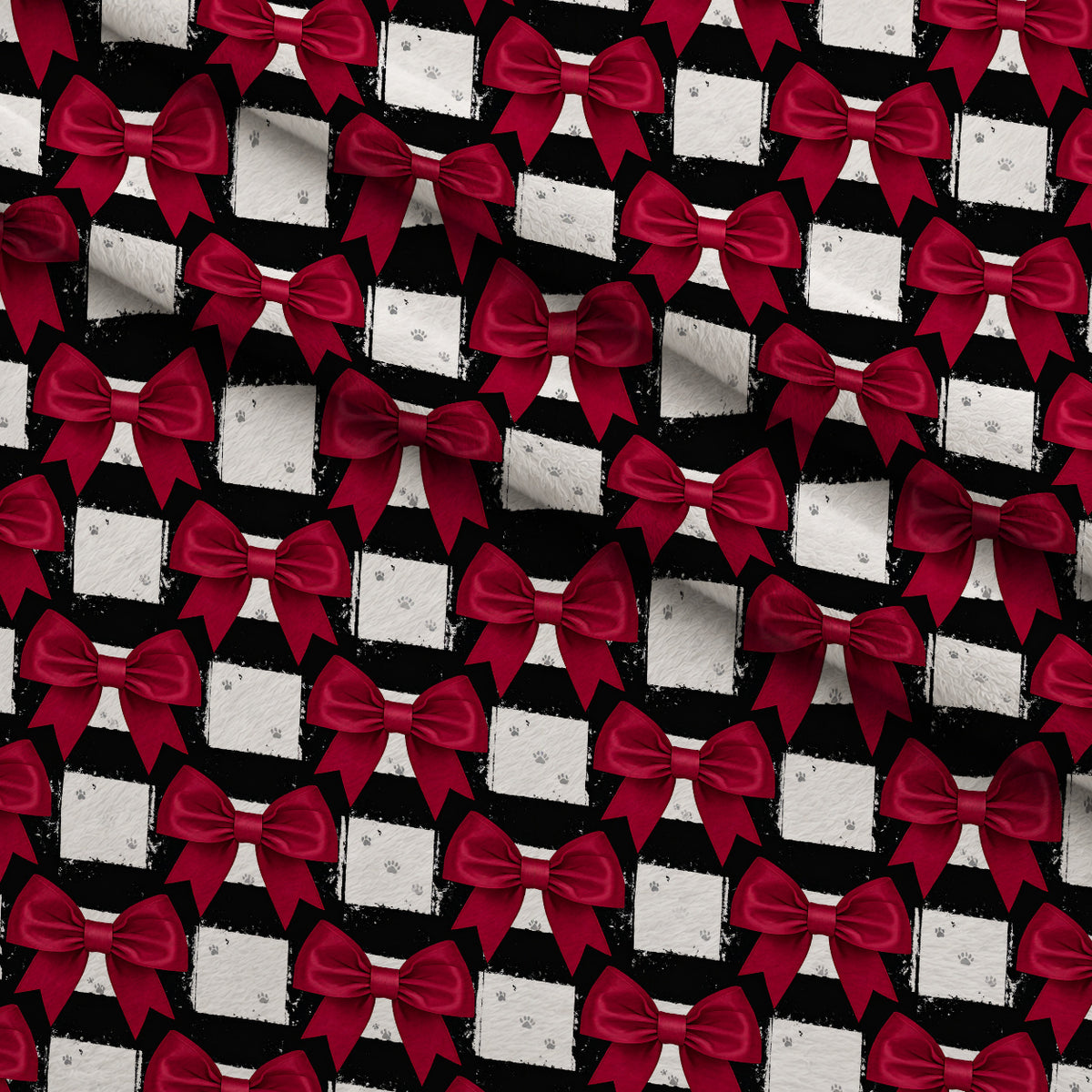 Mistletoe Pup Parade Pattern 4 Minky Fabric — plush minky folded close-up preview (mv-minky-v1:lying)