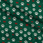 Mistletoe Pup Parade Pattern 5 Minky Fabric — plush minky folded close-up preview (mv-minky-v1:lying)