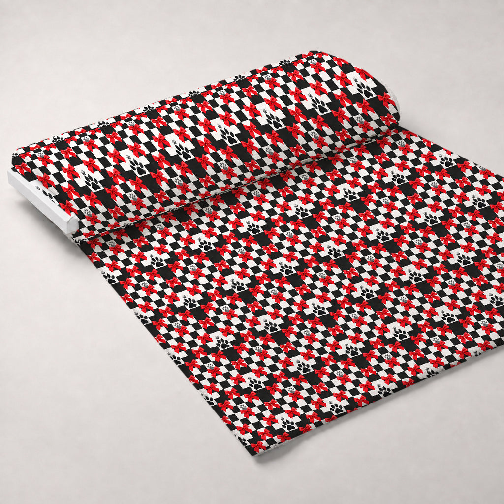 Mistletoe Pup Parade Pattern 6 Minky Fabric — plush minky unrolled bolt preview (mv-minky-v1:bolt)