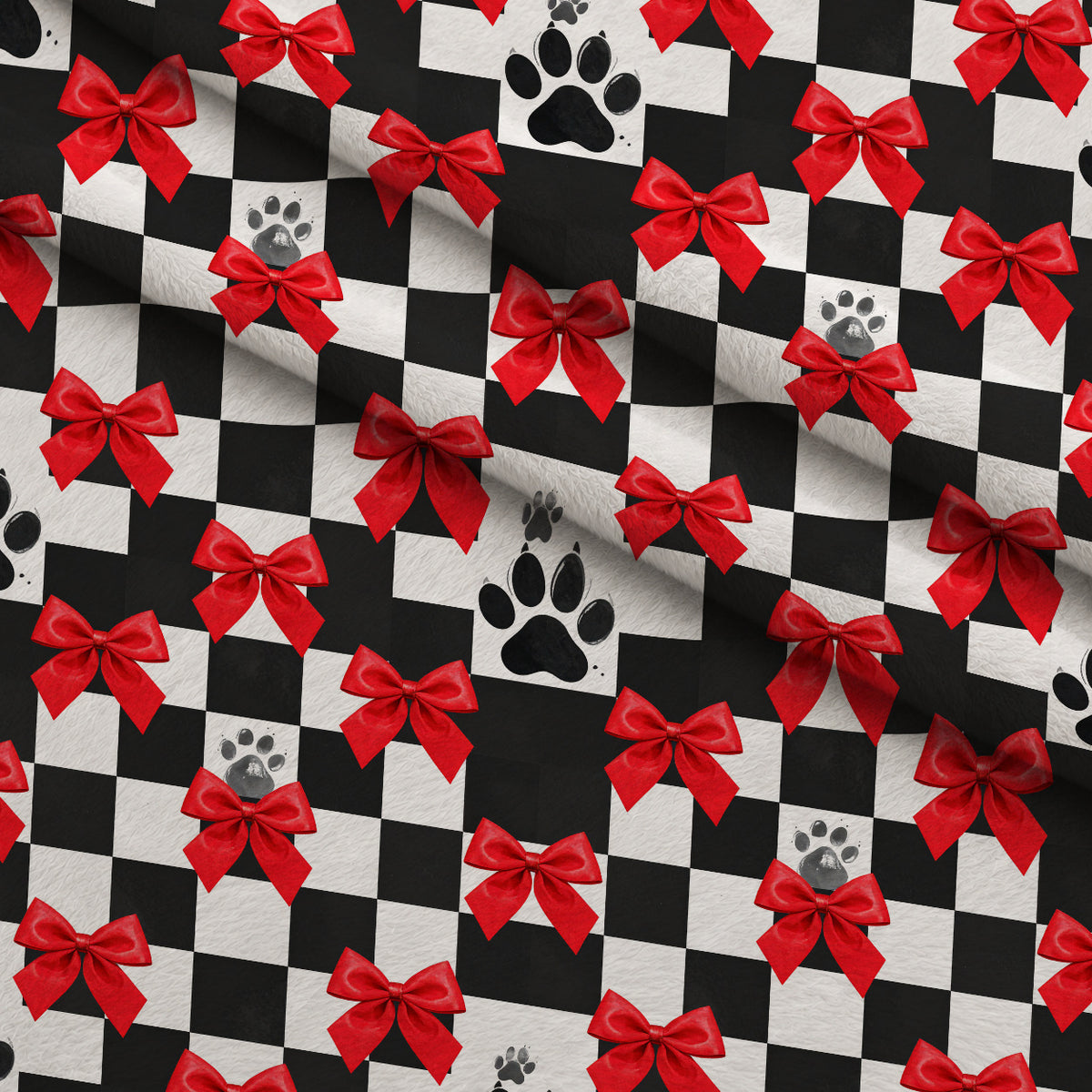 Mistletoe Pup Parade Pattern 6 Minky Fabric — plush minky folded close-up preview (mv-minky-v1:lying)