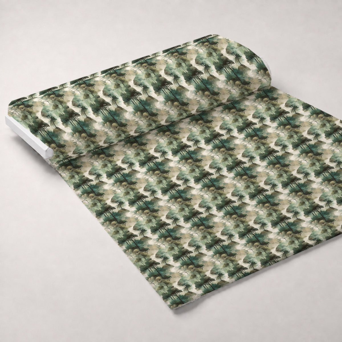 Misty Woodland Brook Pattern 1 Minky Fabric — plush minky unrolled bolt preview (mv-minky-v1:bolt)