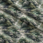 Misty Woodland Brook Pattern 5 Minky Fabric — plush minky folded close-up preview (mv-minky-v1:lying)