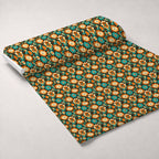 Mod Daisy Daze Pattern 10 Minky Fabric — plush minky unrolled bolt preview (mv-minky-v1:bolt)