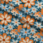 Mod Daisy Daze Pattern 15 Minky Fabric — plush minky folded close-up preview (mv-minky-v1:lying)