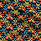Mod Daisy Daze Pattern 16 Minky Fabric — plush minky folded close-up preview (mv-minky-v1:lying)
