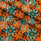 Mod Daisy Daze Pattern 22 Minky Fabric — plush minky folded close-up preview (mv-minky-v1:lying)