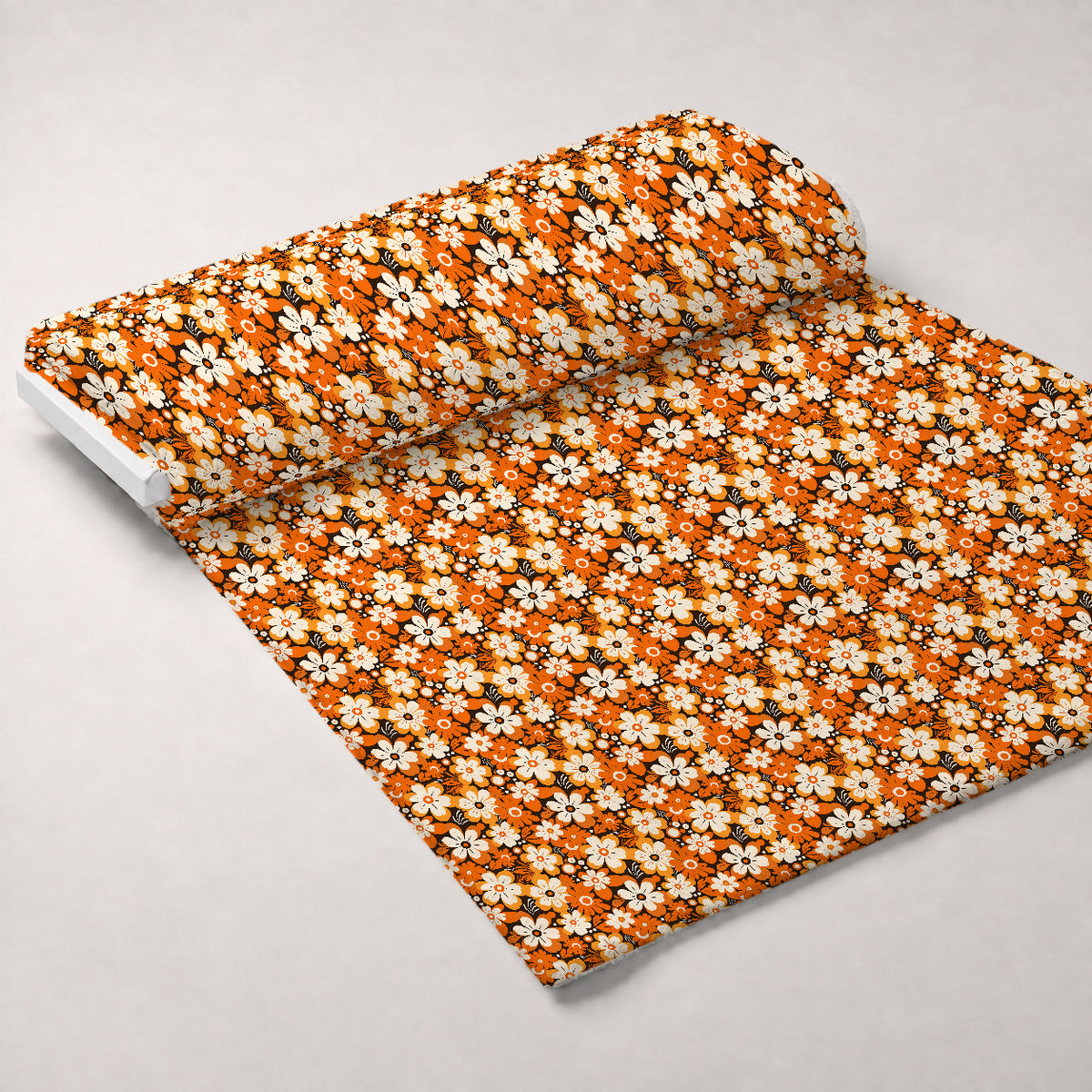 Mod Daisy Daze Pattern 23 Minky Fabric — plush minky unrolled bolt preview (mv-minky-v1:bolt)