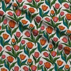Mod Petal Pop Pattern 10 Minky Fabric — plush minky folded close-up preview (mv-minky-v1:lying)