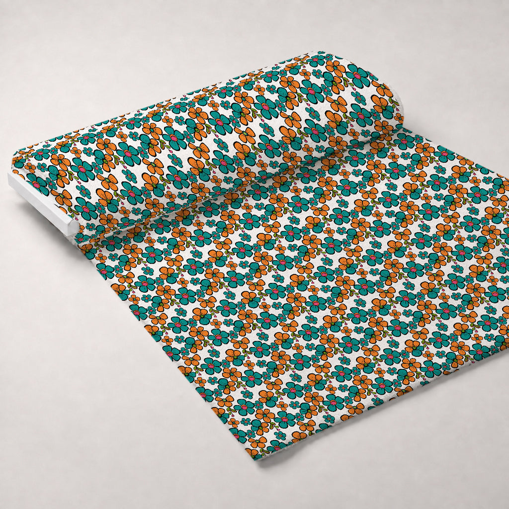 Mod Petal Pop Pattern 13 Minky Fabric — plush minky unrolled bolt preview (mv-minky-v1:bolt)