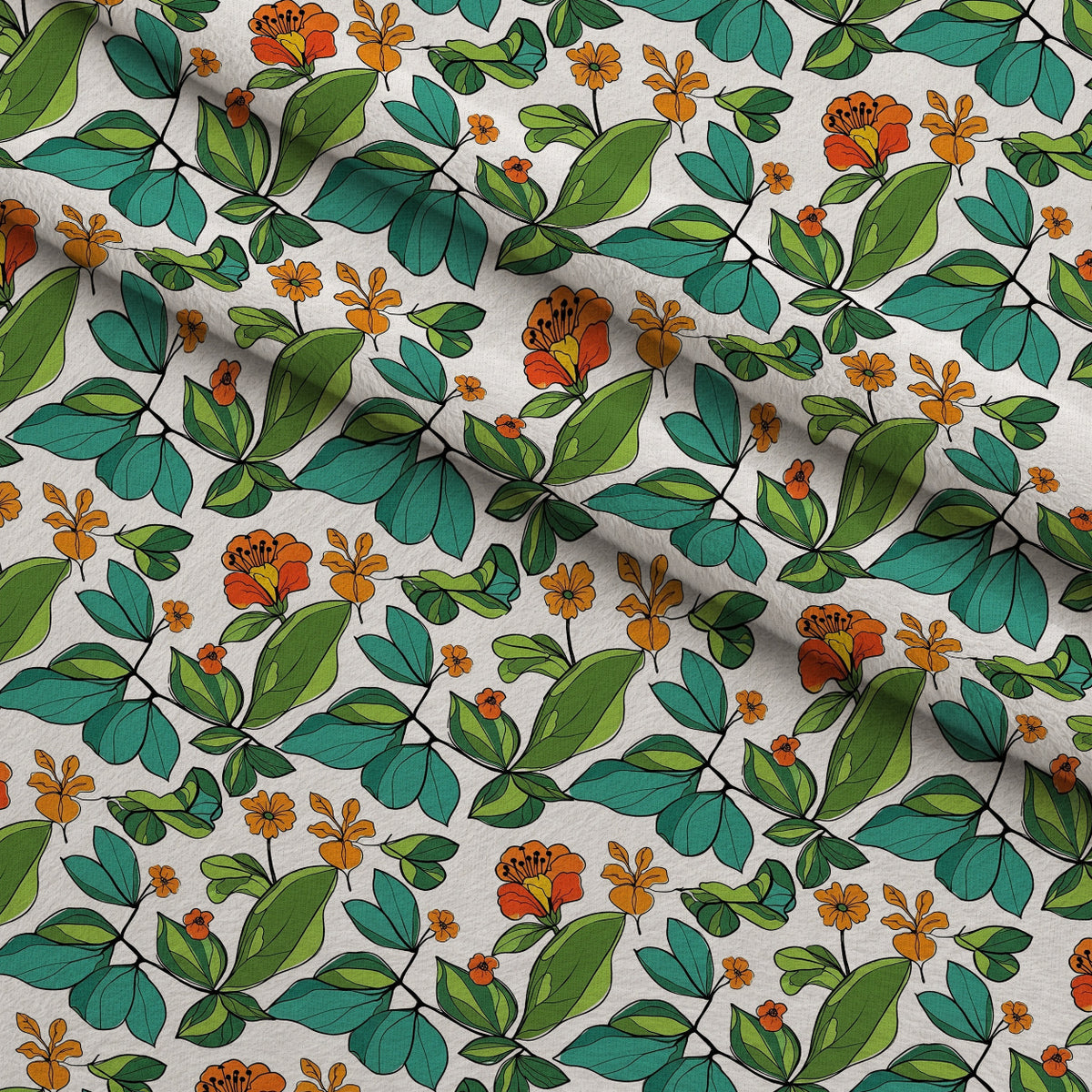 Mod Petal Pop Pattern 21 Minky Fabric — plush minky folded close-up preview (mv-minky-v1:lying)
