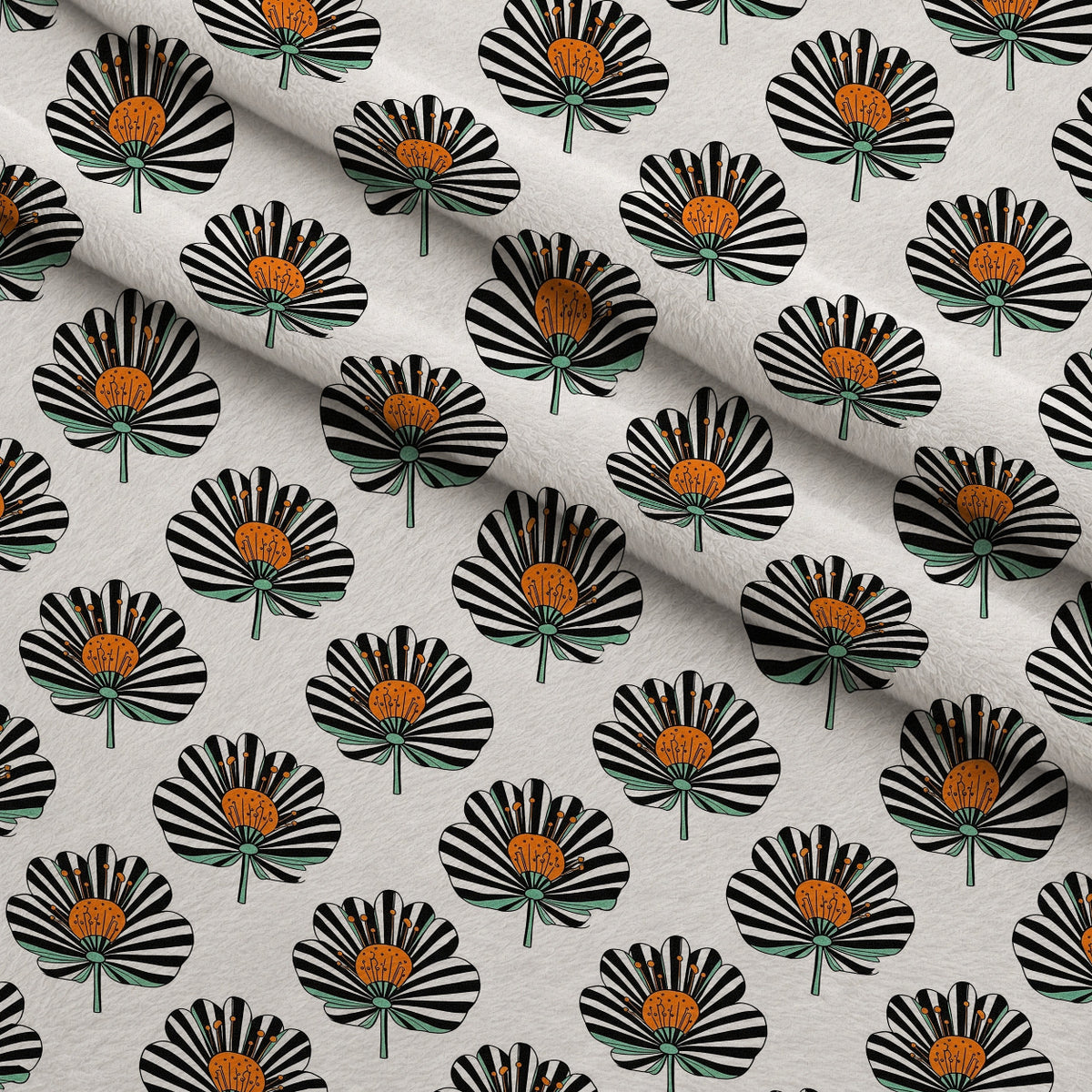 Mod Petal Pop Pattern 24 Minky Fabric — plush minky folded close-up preview (mv-minky-v1:lying)