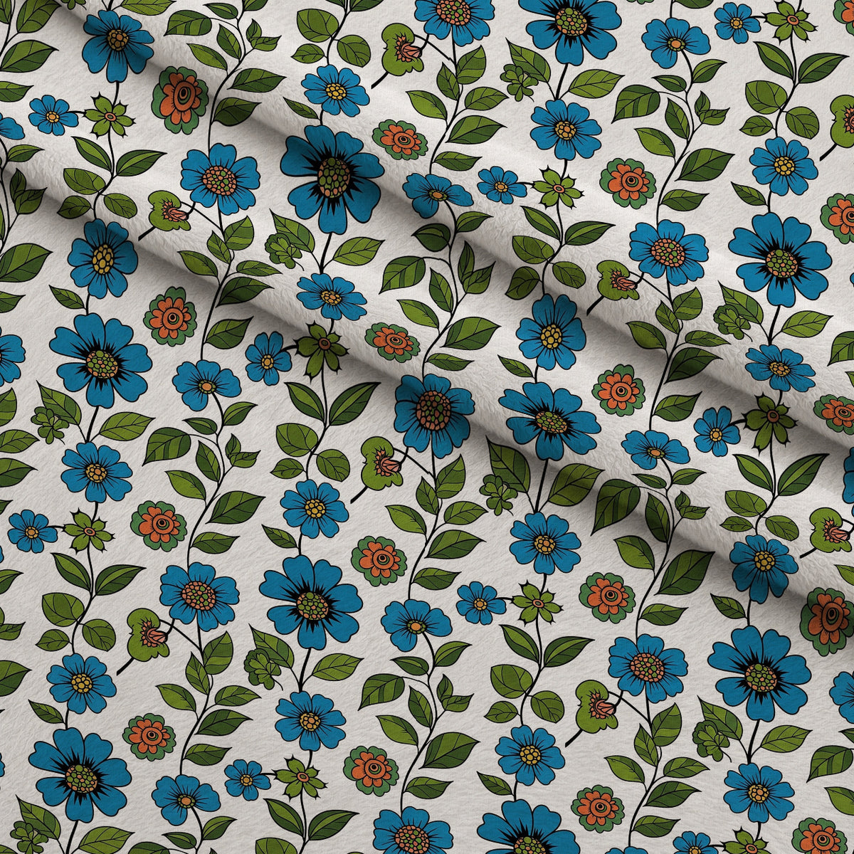 Mod Petal Pop Pattern 25 Minky Fabric — plush minky folded close-up preview (mv-minky-v1:lying)