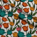 Mod Petal Pop Pattern 26 Minky Fabric — plush minky folded close-up preview (mv-minky-v1:lying)