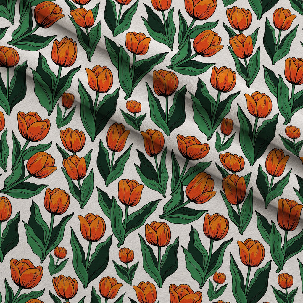 Mod Petal Pop Pattern 4 Minky Fabric — plush minky folded close-up preview (mv-minky-v1:lying)