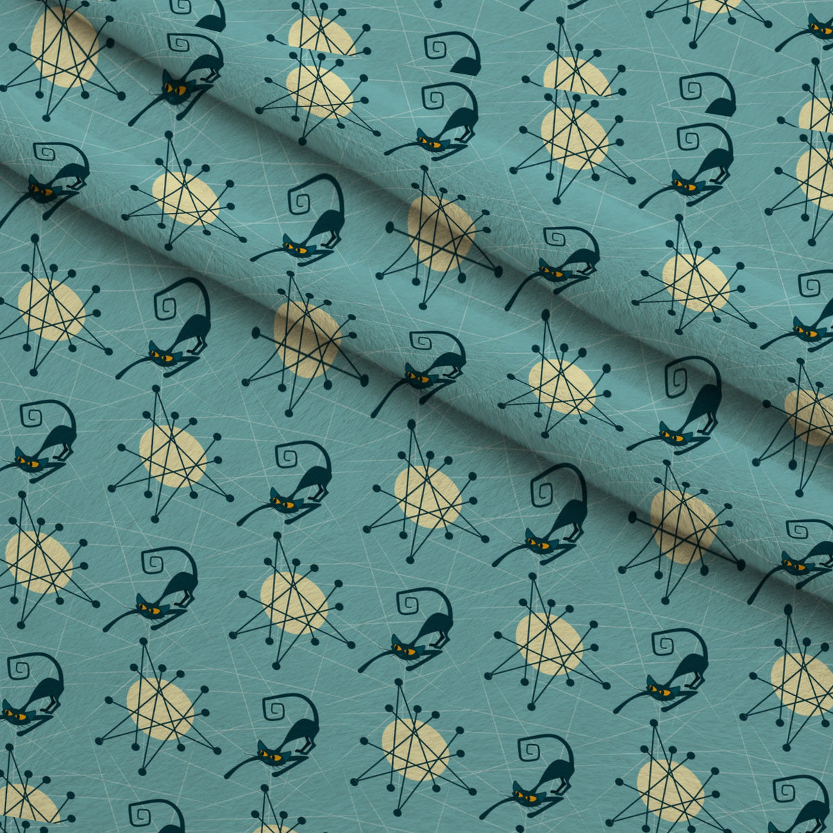 Mod Whiskers Pattern 2 Minky Fabric — plush minky folded close-up preview (mv-minky-v1:lying)