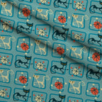 Mod Whiskers Pattern 3 Minky Fabric — plush minky folded close-up preview (mv-minky-v1:lying)