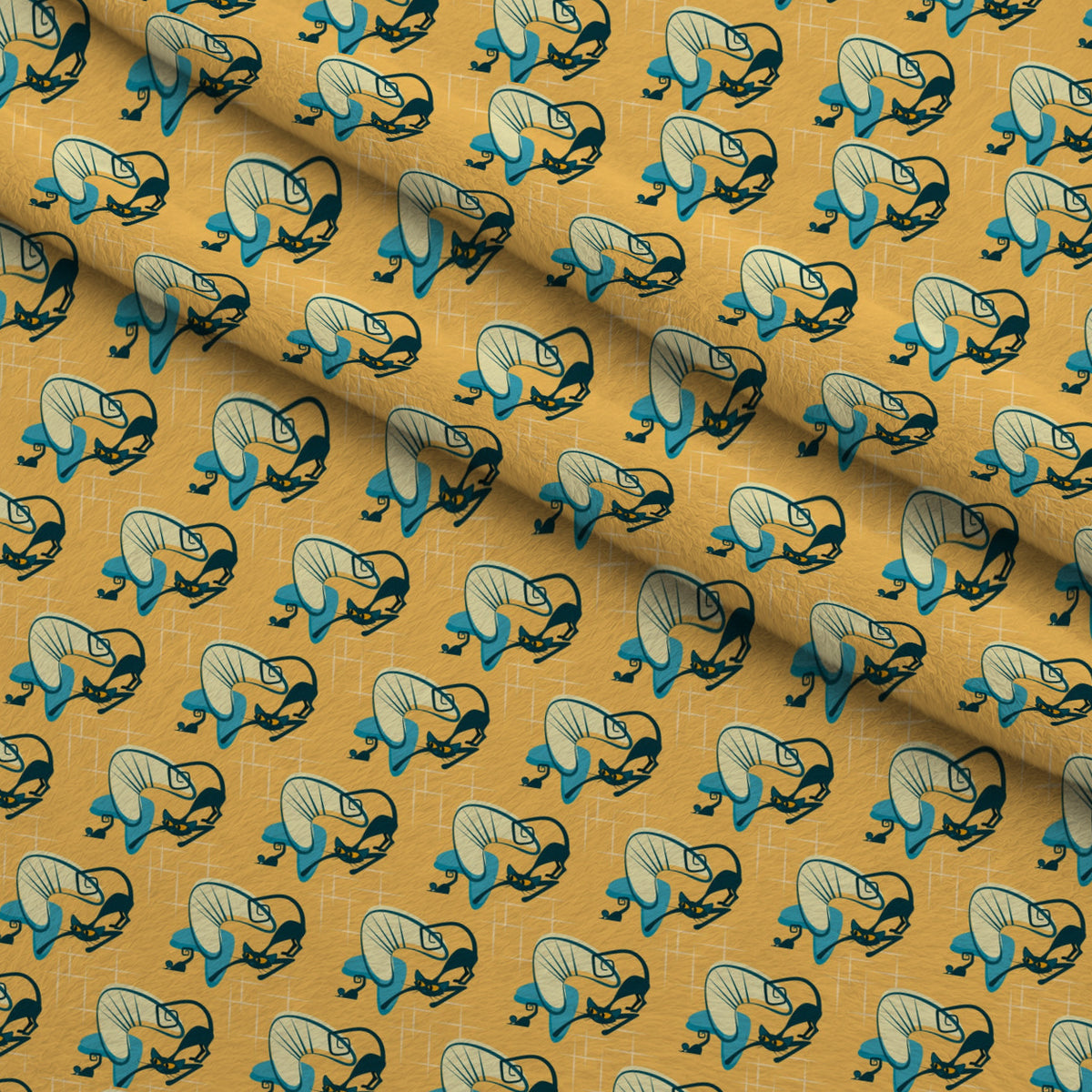 Mod Whiskers Pattern 7 Minky Fabric — plush minky folded close-up preview (mv-minky-v1:lying)