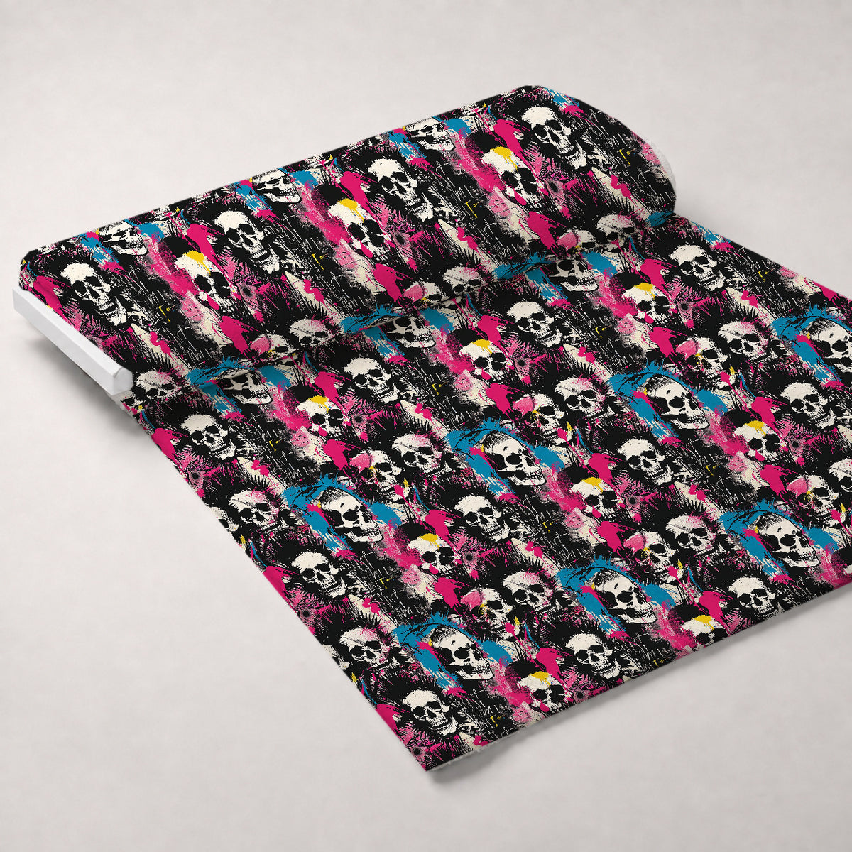 Mohawk Mayhem Pattern 3 Minky Fabric — plush minky unrolled bolt preview (mv-minky-v1:bolt)